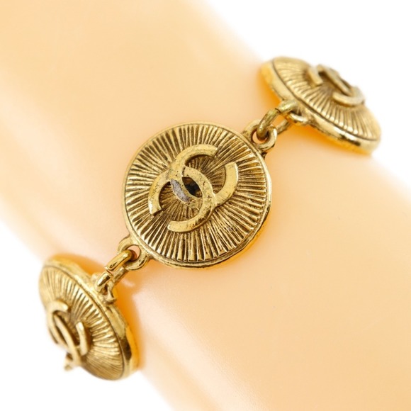 Chanel CHANEL Coco Mark Bracelet 31 RUE CAMBON Gold Plated Approx. 40g COCO Wome - Picture 1 of 10